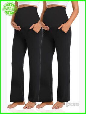 Maternity Lounge Pants Wide Leg Yoga Pajama Pants with Pockets